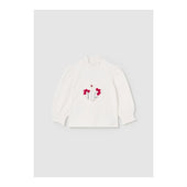 Mayoral Baby Girl Ivory with Red Flowers Top